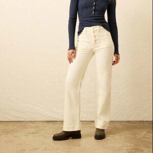 NEW Faherty Stretch Terry Cord Patch Pocket Pant Egret